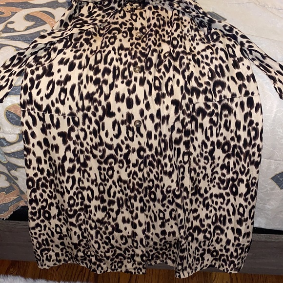Leopard short sleeve ankle length dress - Picture 3 of 4
